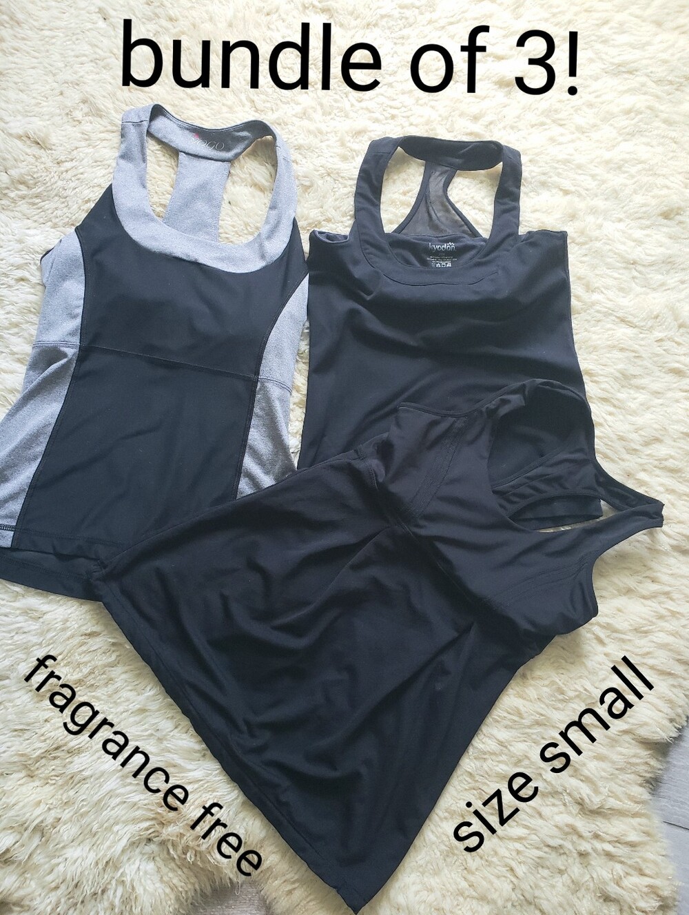 Three Athletic Racerback Tank Tops